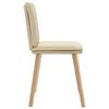 vidaXL Chaises &agrave; manger lot de 2 cr&egrave;me tissu