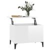 vidaXL Table basse Blanc brillant 60x44,5x45 cm Bois d'ingénierie