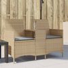 vidaXL Canap&eacute; de jardin 2 places avec table et coussins r&eacute;sine tress&eacute;e
