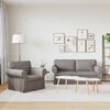 vidaXL Canap&eacute; 140cm 2 pcs Taupe M&eacute;tал