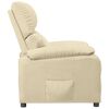 vidaXL Fauteuil inclinable Cr&egrave;me Tissu
