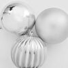 vidaXL Ensemble de Boules de No&euml;l 4 pcs Argent Plastique