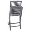 vidaXL Chaises pliables d'ext&eacute;rieur lot de 6 et coussins Bois d'acacia