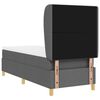 vidaXL Lit &agrave; ressorts avec matelas Gris fonc&eacute; 200 x 80 cm tissu