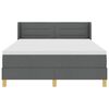 vidaXL Lit &agrave; ressorts avec matelas Gris fonc&eacute; 200 x 160 cm Polyester