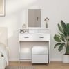 vidaXL Table de Toilette Blanc 79 x 41 x 140 cm Bois d'ing&eacute;nierie