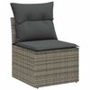 vidaXL Ensemble de canap&eacute; de jardin Gris polyrotin