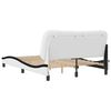 vidaXL Cadre de lit sans matelas Hvar blanc et noir 140x200 cm similicuir