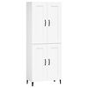 vidaXL Buffet haut Blanc 69,5x34x180 cm Bois d'ing&eacute;nierie