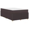vidaXL Cadre de lit avec matelas Marron fonc&eacute; 120 x 190 cm tissu