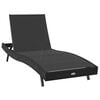 vidaXL Transat 3 pcs Noir 197 x 70 x 82 cm polyrotin