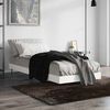 vidaXL Cadre de lit sans matelas blanc 75x190 cm bois d'ing&eacute;nierie