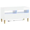 vidaXL Meuble TV LED ARNHEM 81 x 35 x 43 cm Blanc brillant