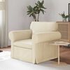 vidaXL Canap&eacute; Cr&egrave;me 215 x 82 x 80 cm tissu