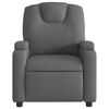 vidaXL Fauteuil de massage inclinable gris fonc&eacute; tissu
