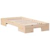 vidaXL Cadre de lit sur&eacute;lev&eacute; Marron 90 x 200 cm Bois massif en pin
