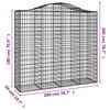 vidaXL Paniers &agrave; gabions arqu&eacute;s 10 pcs 200x50x180/200 cm Fer galvanis&eacute;