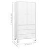 vidaXL Garde-robe Blanc 90x50x180 cm M&eacute;tal