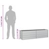 vidaXL Lit sur&eacute;lev&eacute; de jardin 160x40x45 cm Acier galvanis&eacute; Argent&eacute;