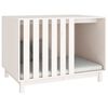 vidaXL Niche pour chien Blanc 100x70x72 cm Bois de pin massif