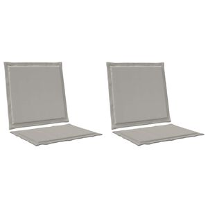 vidaXL Coussins de si&egrave;ge et de dos 2 pcs Gris clair 47 x 45 x 2 cm