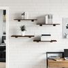 vidaXL &Eacute;tag&egrave;res murales 4 pcs ch&ecirc;ne marron 60x30x1,5cm bois ing&eacute;nierie