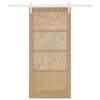 vidaXL Porte coulissante Marron 93 x 202 cm Pin massif