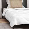 vidaXL Duvet d'&eacute;t&eacute; simple avec oreiller 2 pcs Blanc Microfibre