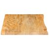 vidaXL Dessus de table &agrave; bord vivant 80x60x2,5 cm bois massif manguier