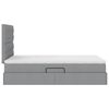 vidaXL Lit avec rangement et matelas Gris clair 120 x 190 cm tissu
