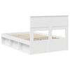 vidaXL Cadre de lit avec matelas Blanc 135 x 190 cm Bois de pin massif