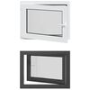 vidaXL Fen&ecirc;tre de sous-sol RISOR 80 x 60 cm PVC et verre Anthracite