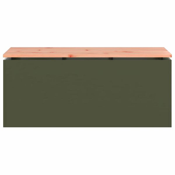 vidaXL Banc de jardin Vert olive 100 x 40 x 43 cm Acier