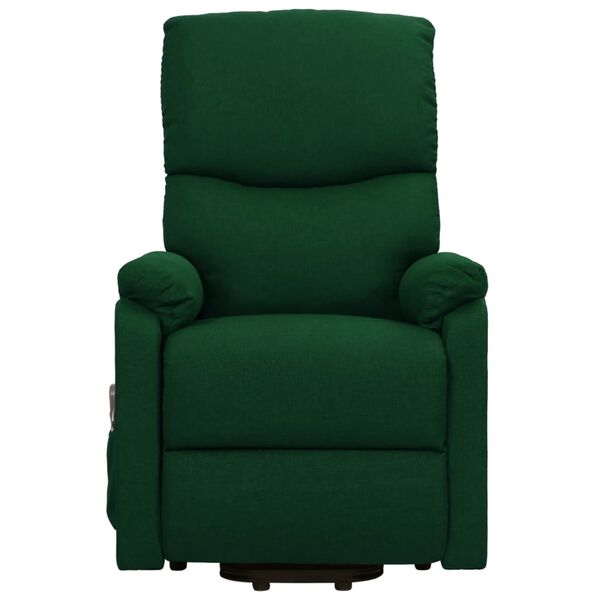 vidaXL Fauteuil de massage Vert foncé Tissu