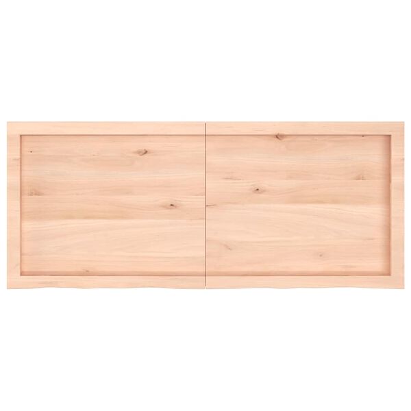 vidaXL Dessus de table 120x50x(2-4) cm bois de ch&ecirc;ne massif non trait&eacute;