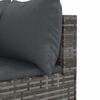 vidaXL Salon de jardin 4 pcs avec coussins Gris Résine tressée