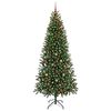 vidaXL Sapin de Noël artificiel avec 300 LED Vert 210 cm PE et PVC