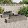 vidaXL Ensemble de canap&eacute; de jardin avec coussin 8 pcs Gris