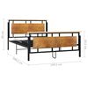 vidaXL Cadre de lit sans matelas m&eacute;tal 140x200 cm