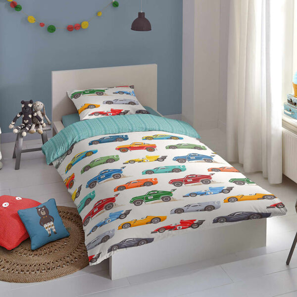 Good Morning Housse de couette pour enfants Race 135x200 cm