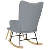vidaXL Chaise &agrave; bascule avec repose-pied Gris clair Tissu