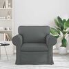 vidaXL Canap&eacute; 60cm Gris fonc&eacute; M&eacute;tал