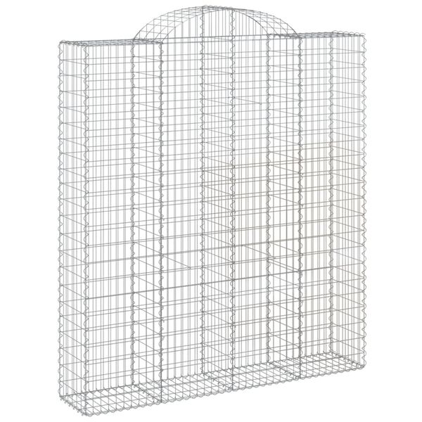 vidaXL Paniers &agrave; gabions arqu&eacute;s 12 pcs 200x50x220/240 cm Fer galvanis&eacute;