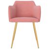 vidaXL Chaises &agrave; manger lot de 6 rose velours