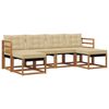 vidaXL Ensemble de canap&eacute;s d'ext&eacute;rieur 6 pc Naturel et Beige
