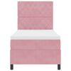 vidaXL Lit &agrave; ressorts avec matelas Rose 90 x 190 cm tissu