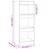 vidaXL Biblioth&egrave;que/s&eacute;parateur de pi&egrave;ce blanc bois d'ing&eacute;nierie