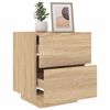 vidaXL Armoire de chevet avec lumi&egrave;res LED ch&ecirc;ne sonoma