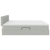 vidaXL Lit avec rangement et LED Gris clair 200 x 200 cm Velours