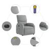 vidaXL Fauteuil de massage inclinable &eacute;lectrique gris clair tissu